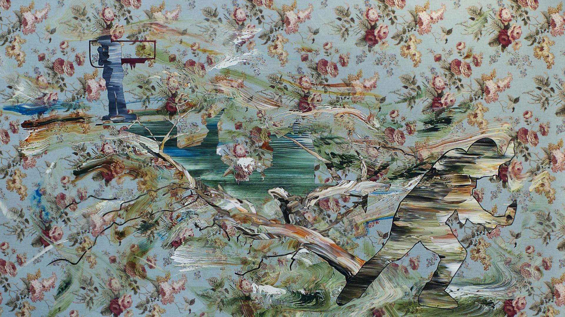 Germán Tagle Push, acrilico sobre tapiz, 130 x 200 cm, 2013