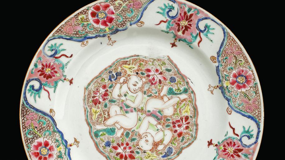 Plato de porcelana procedente de China (anverso)