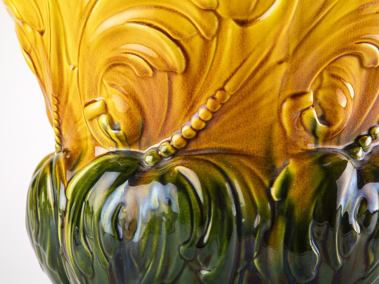 Cachepot o jardinera estilo art nouveau (detalle)