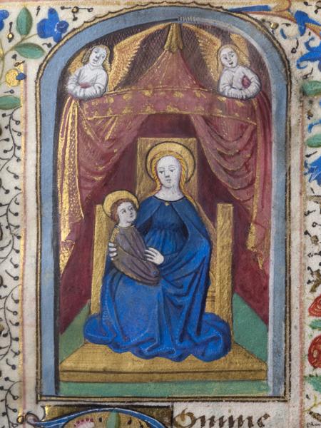 Virgen con el Niño entronizados