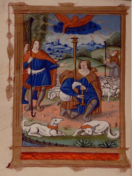 Pastores ante la visión de un ángel Pastores ante la visión de un ángel